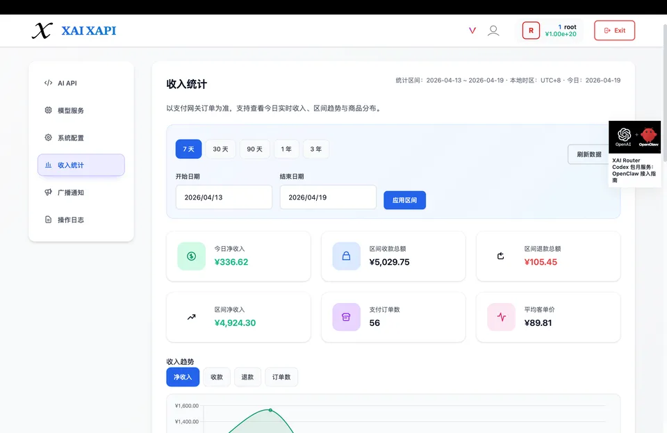 XAI 独立站计划：独立运营的 AI 服务站